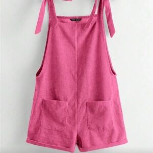 Pink SHEIN Corduroy Overalls